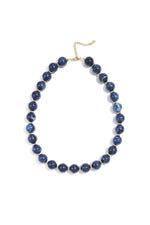 Bead necklace with gold beads 13.5mm