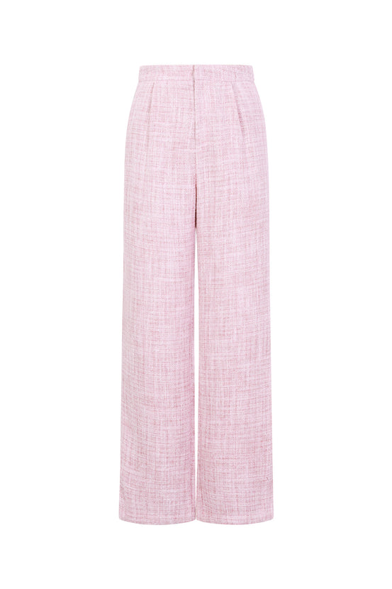 Woven Polyester Fiber Women's Straight Pants Elegant Checkered Fall/Winter