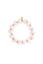 Elastic heart beaded bracelet