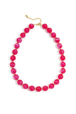 Bead necklace with gold beads 13.5mm