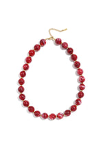 Bead necklace with gold beads 13.5mm
