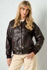 Woven Polyester Fiber Women's Bomber Jacket Fall/Winter Street Style