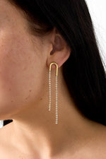 Stainless Steel Dangle Earrings Chain Simple Gathering/Party Simple Series Women's jewelry