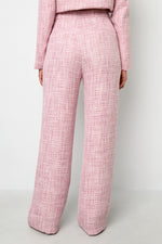 Woven Polyester Fiber Women's Straight Pants Elegant Checkered Fall/Winter