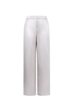 Woven Polyester Fiber Women's Straight Pants Casual Solid Color Fall/Winter