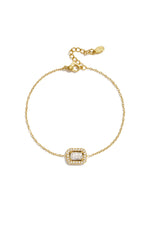 Stainless Steel Charm Bracelets Rectangle Simple Daily Simple Series Women's jewelry