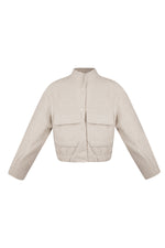 Woven Polyester Fiber Women's Jacket Casual Solid Color Fall/Winter