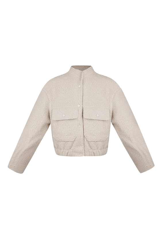 Woven Polyester Fiber Women's Jacket Casual Solid Color Fall/Winter