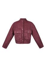 Woven Polyester Fiber Women's Jacket Casual Solid Color Fall/Winter