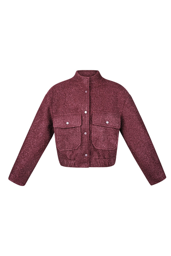 Woven Polyester Fiber Women's Jacket Casual Solid Color Fall/Winter
