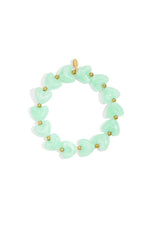 Elastic heart beaded bracelet
