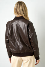 Woven Polyester Fiber Women's Bomber Jacket Fall/Winter Street Style