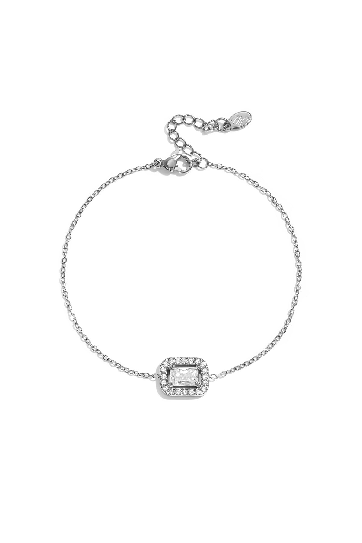 Stainless Steel Charm Bracelets Rectangle Simple Daily Simple Series Women's jewelry