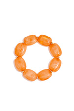Bracelet with squoval beads