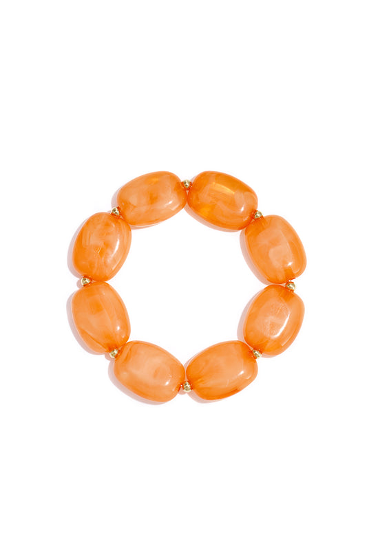 Bracelet with squoval beads