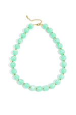 Bead necklace with gold beads 13.5mm