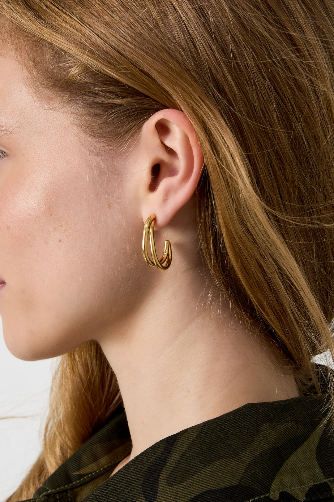 Stainless Steel Hoop Earrings Circle Simple Daily Simple Series Women's jewelry