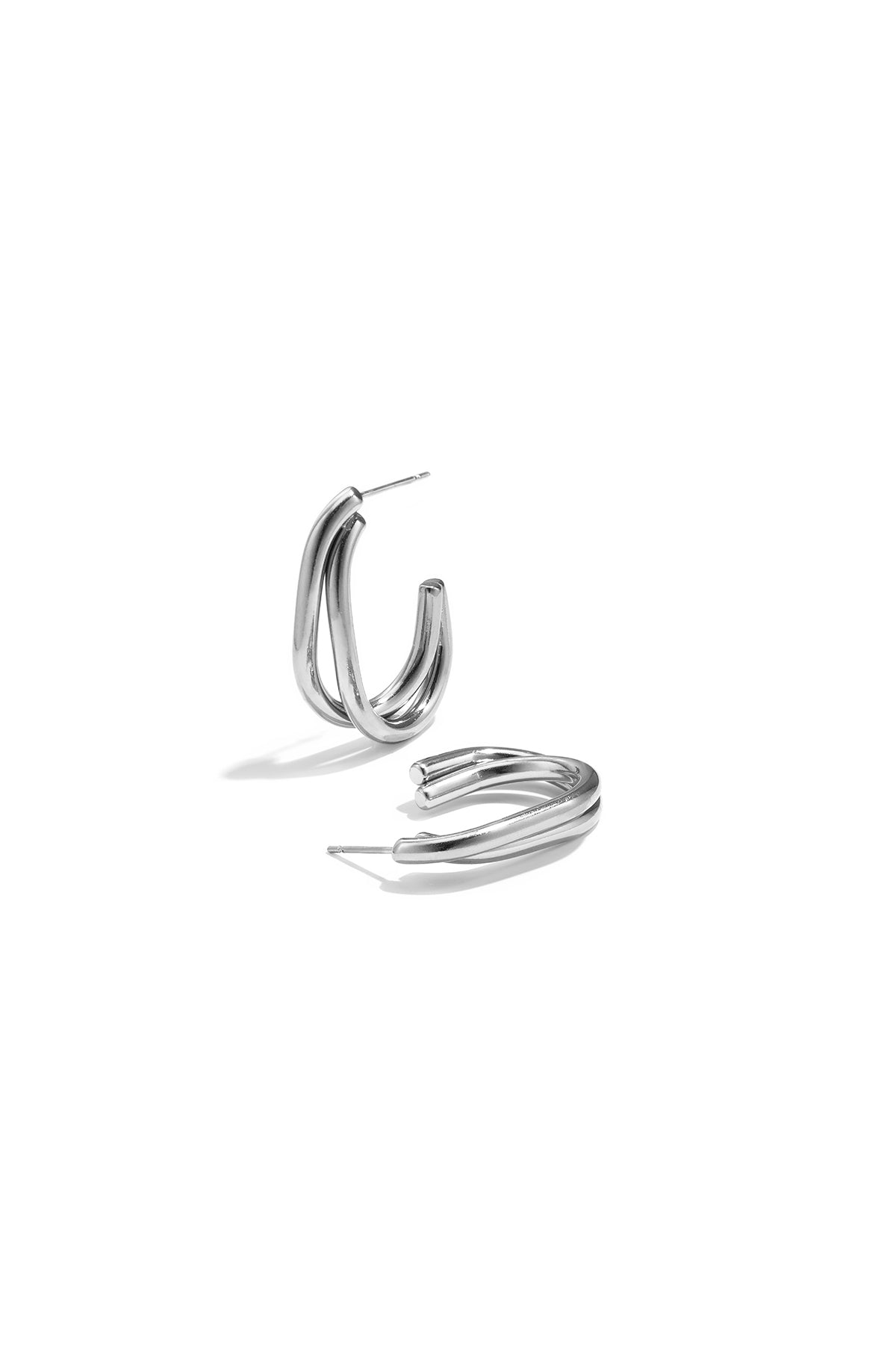 Stainless Steel Hoop Earrings Circle Simple Daily Simple Series Women's jewelry