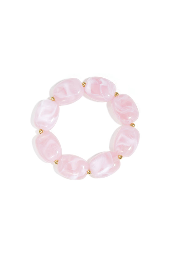 Bracelet with squoval beads