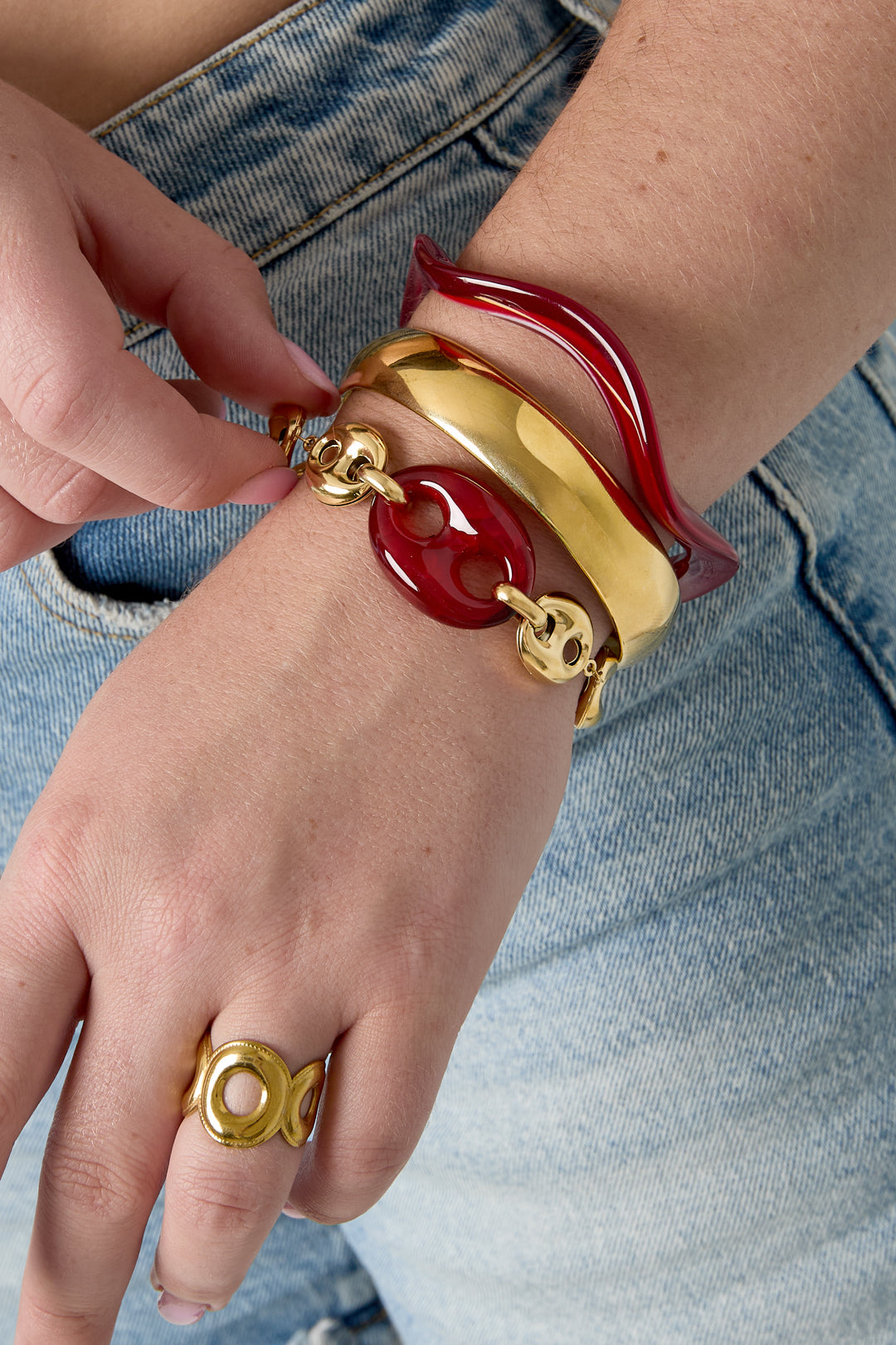 Stainless Steel Chain Bracelets Geometric Shape Simple Daily Simple Series Women's jewelry