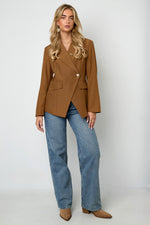 Woven Polyester Fiber Women's Suit Set Elegant Solid Color Fall/Winter